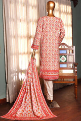 HZ Premium Unstitched 3 Piece Fancy Emb Printed Lawn Suit-PEC-178