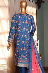 HZ Premium Unstitched 3 Piece Fancy Emb Printed Lawn Suit-PEC-182