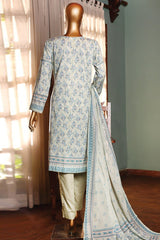 HZ Premium Unstitched 3 Piece Fancy Emb Printed Lawn Suit-PEC-183