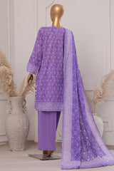 Printkari By HZ Stitched 3 Piece Emb Chikankari Vol-02 Suit-PEC-202