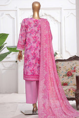Printkari By HZ Stitched 3 Piece Emb Chikankari Vol-02 Suit-PEC-203