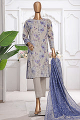 Printkari By HZ Stitched 3 Piece Emb Chikankari Vol-02 Suit-PEC-205