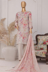 Printkari By HZ Stitched 3 Piece Emb Chikankari Vol-02 Suit-PEC-208