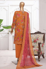 Printkari By HZ Stitched 3 Piece Emb Chikankari Vol-02 Suit-PEC-209