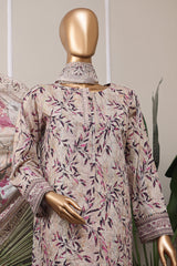 HZ Premium Unstitched 3 Piece Emb Lawn Vol-06 Suit-PEC-529