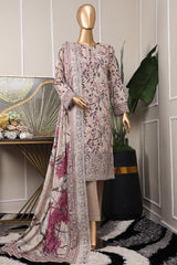 HZ Premium Unstitched 3 Piece Emb Lawn Vol-06 Suit-PEC-529