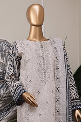 HZ Premium Unstitched 3 Piece Emb Lawn Vol-06 Suit-PEC-538