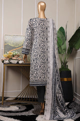 HZ Premium Unstitched 3 Piece Emb Lawn Vol-06 Suit-PEC-538