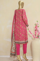 HZ Premium Unstitched 3 Piece Emb Lawn Suit-PEC-701