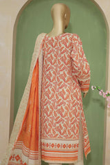 HZ Premium Unstitched 3 Piece Emb Lawn Suit-PEC-702