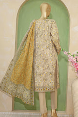 HZ Premium Unstitched 3 Piece Emb Lawn Suit-PEC-704