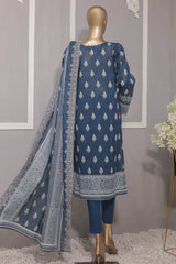 HZ Premium Unstitched 3 Piece Emb Lawn Vol-2 Suit-PEC-712