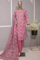 HZ Premium Unstitched 3 Piece Emb Lawn Vol-2 Suit-PEC-713