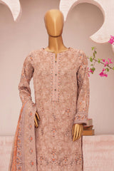 Hz Premium Unstitched 3 Piece Emb Lawn Vol-03 Suit-HZU-704