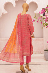 Hz Premium Unstitched 3 Piece Emb Lawn Vol-03 Suit-PEC-742
