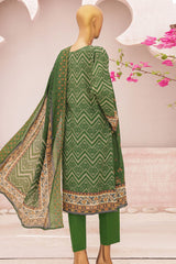 Hz Premium Unstitched 3 Piece Emb Lawn Vol-03 Suit-PEC-748