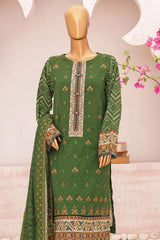 Hz Premium Unstitched 3 Piece Emb Lawn Vol-03 Suit-PEC-748