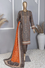 HZ Premium Unstitched 3 Piece Emb Lawn Vol-04 Suit-PEC-752