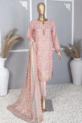 HZ Premium Unstitched 3 Piece Emb Lawn Vol-04 Suit-PEC-756