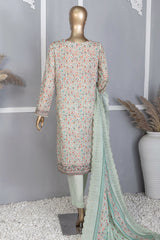 HZ Premium Unstitched 3 Piece Emb Lawn Vol-04 Suit-PEC-757