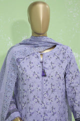 Hz Premium Unstitched 3 Piece Embroidered Lawn Suit-PEC-907