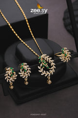PENDANT-0047 Golden Green - Zeesy Jewellery