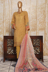 HZ Premium Unstitched 3 Piece Festive Digital Printed Emb Lawn Suit-PFC-777