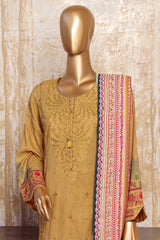 HZ Premium Unstitched 3 Piece Festive Digital Printed Emb Lawn Suit-PFC-777