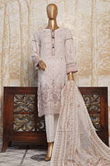 HZ Premium Unstitched 3 Piece Festive Digital Printed Emb Lawn Suit-PFC-778
