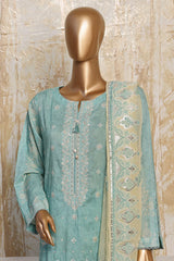 HZ Premium Unstitched 3 Piece Festive Digital Printed Emb Lawn Suit-PFC-779