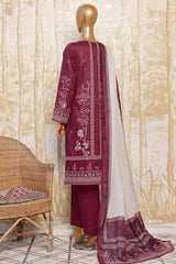 HZ Premium Unstitched 3 Piece Festive Digital Printed Emb Lawn Collection'2024-PFC-781