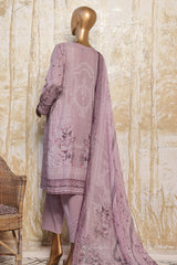 HZ Premium Unstitched 3 Piece Festive Digital Printed Emb Lawn Suit-PFC-783