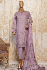 HZ Premium Unstitched 3 Piece Festive Digital Printed Emb Lawn Suit-PFC-783