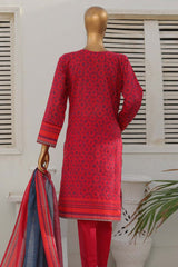 Hz Platinum Guldozi Unstitched 3 Piece Emb Lawn Suit-PGE-145