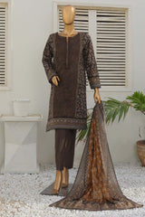 Hz Platinum Guldozi Unstitched 3 Piece Emb Lawn Suit-PGE-150