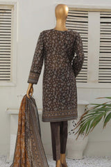 Hz Platinum Guldozi Unstitched 3 Piece Emb Lawn Suit-PGE-150