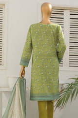 Hz Platinum Guldozi Unstitched 3 Piece Emb Lawn Suit-PGE-152