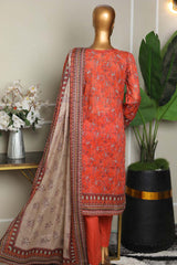 Hz Platinum Guldozi Unstitched 3 Piece Emb Lawn Suit-PGE-160