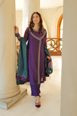 Omal By Komal Stitched 3 Piece Summer Suit-Zayna 3Pc