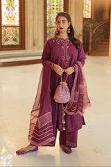 Omal By Komal Stitched 3 Piece Summer Suit-Sanam - 3pc