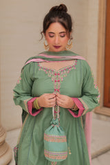 Omal By Komal Stitched 3 Piece Summer Suit-Sofia