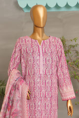 HZ Premium Unstitched 3 Piece Digital Printed Khaddar Vol-02 Suit-PKP-47