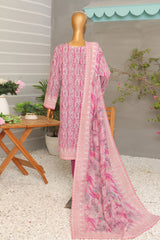HZ Premium Unstitched 3 Piece Digital Printed Khaddar Vol-02 Suit-PKP-47