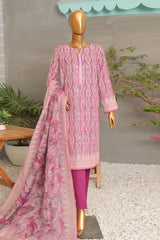 HZ Premium Unstitched 3 Piece Digital Printed Khaddar Vol-02 Suit-PKP-47