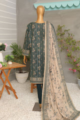 HZ Premium Unstitched 3 Piece Digital Printed Khaddar Vol-02 Suit-PKP-50