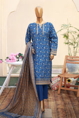 HZ Premium Unstitched 3 Piece Digital Printed Khaddar Vol-02 Suit-PKP-62