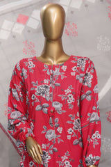 Florence Wintry By HZ Stitched 3 Piece Printed Linen Suit-PLC-905