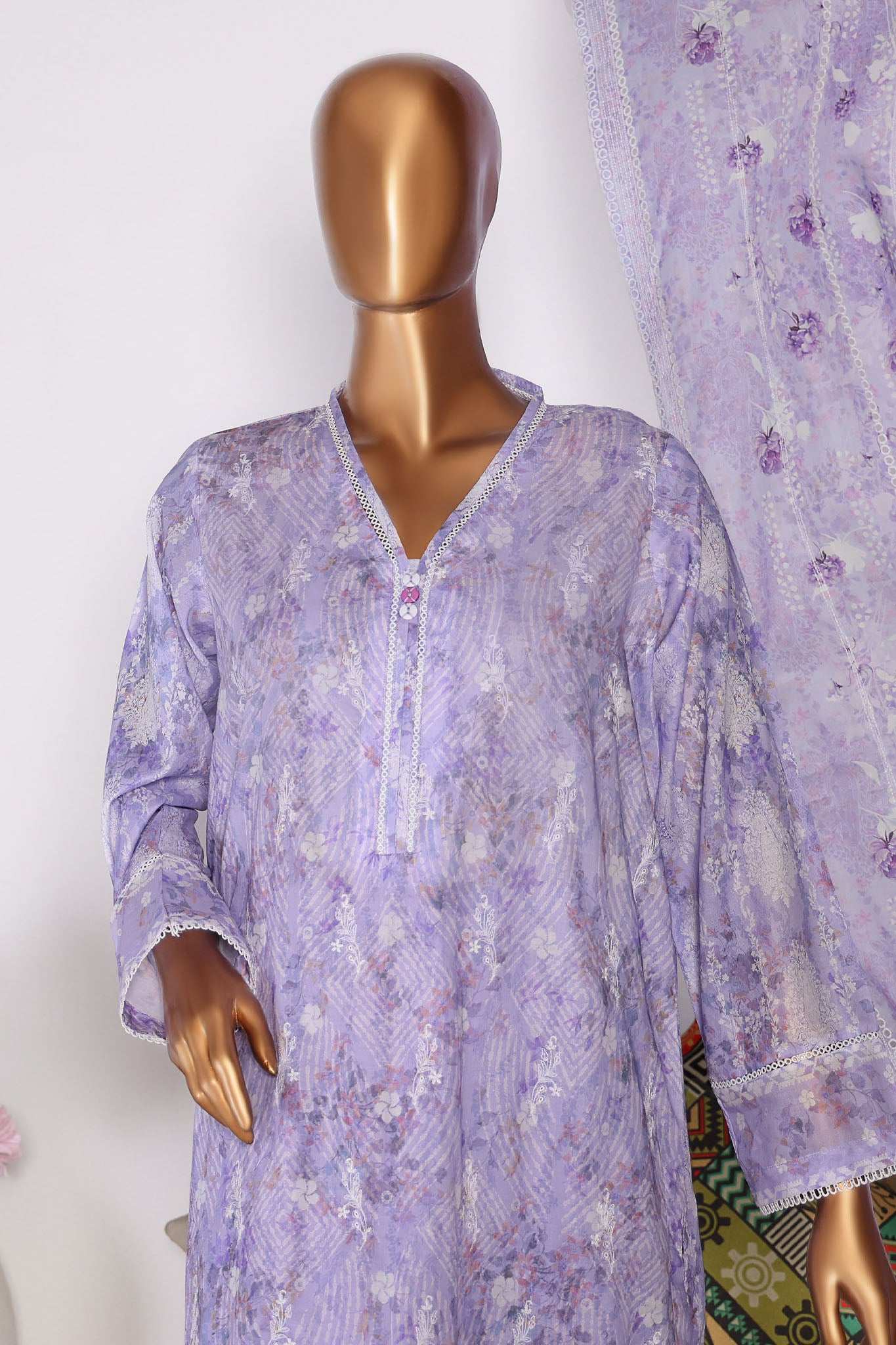 HZ Premium Unstitched 3 Piece Emb Lawnkari Collection'2025-PLK-815
