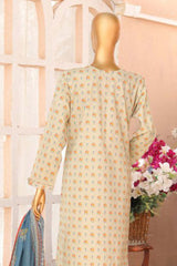 Meenakari by Hz Unstitched 3 Piece Premium Emb Suit-PMK-176