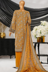 Intermix Thread & Needle By HZ Stitched 3 Piece Emb Cambric Collection'2025-POEL-3P-008-Mustard